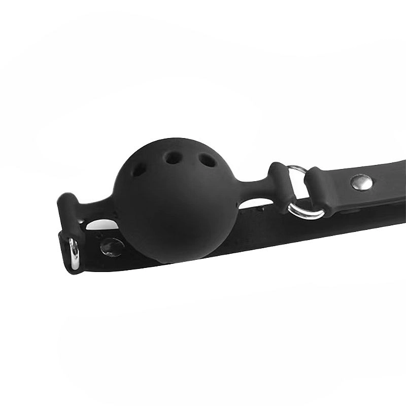 Mordaça de Silicone com Bola 4.5cm PRETO - imagem 3