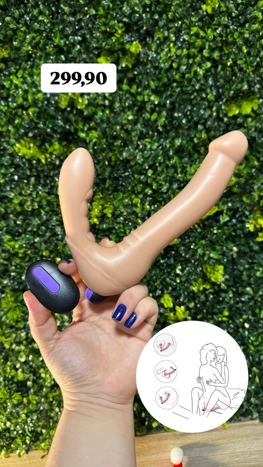 Vibrador Strapless Joy 10 Modos De Vibração Com Controle Wireless - imagem 1