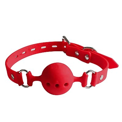 Mordaça de Silicone com Bola 4.5cm VERMELHO - imagem 2