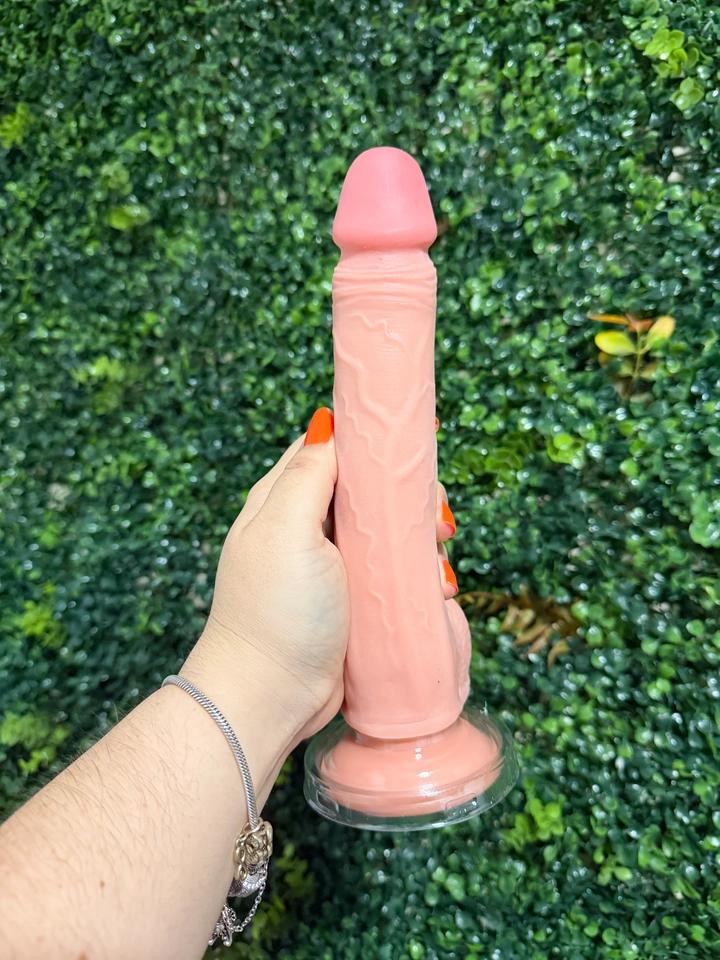 Penis Realístico Dupla Camada - Ventosa - 22X3,8 cm - imagem 2
