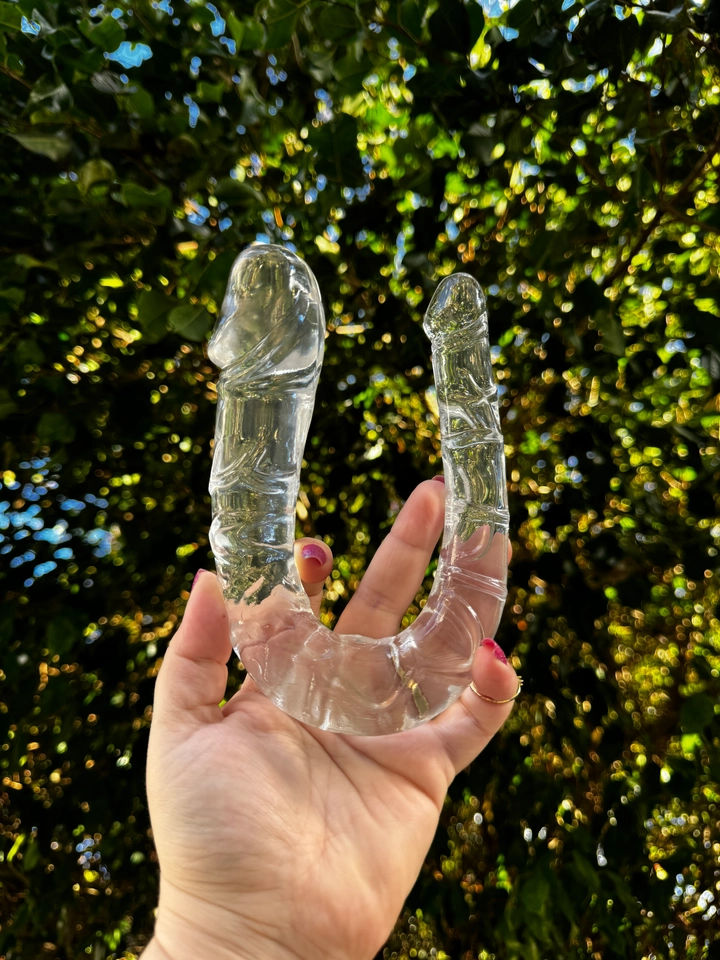 Prótese de Silicone Ponta Dupla transparente - 1