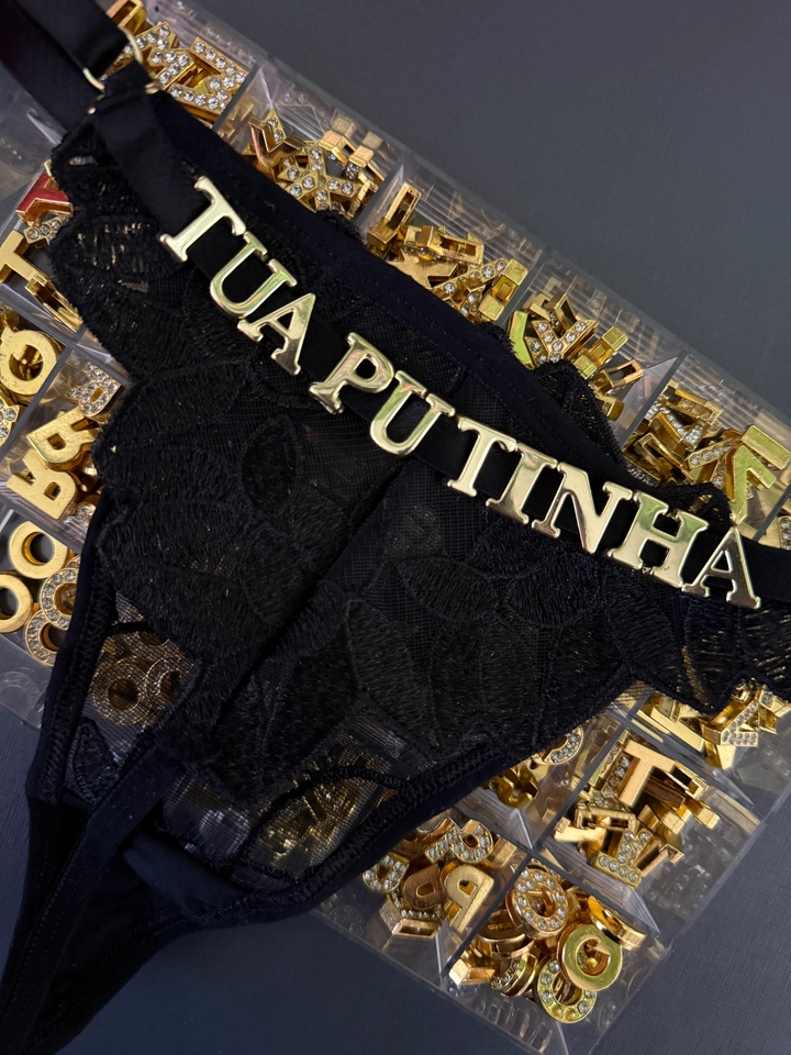 Calcinha Preta Personalizada Petala - 1
