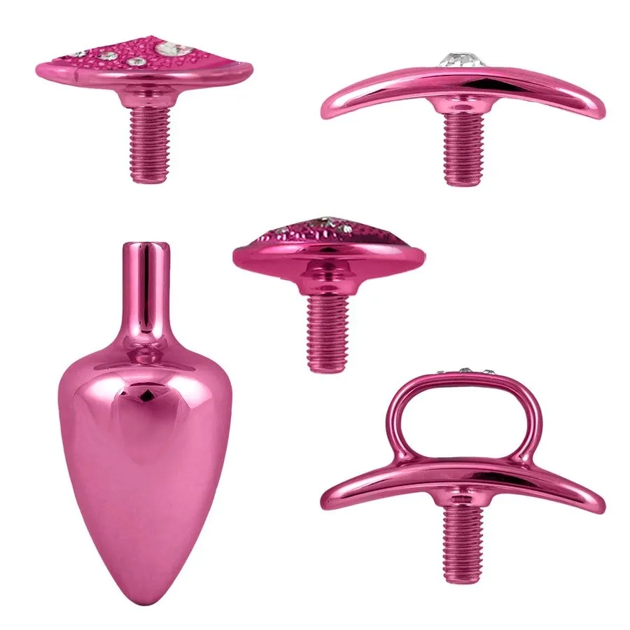  KIT PLUG ANAL COM BASE REMOVÍVEL 2,5 X 3,8 CM M Link - imagem 2