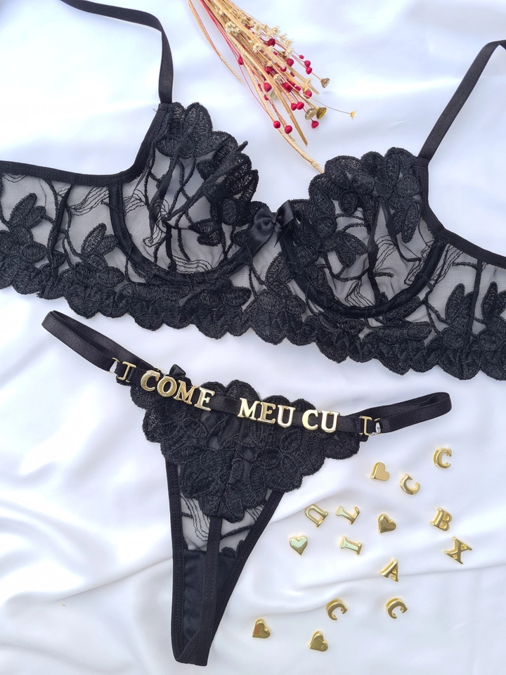 Conjunto Pétala Preto Personalizado - 1