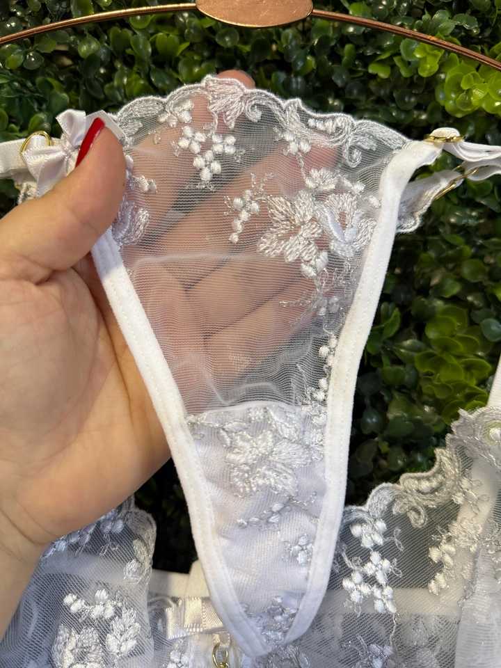 Conjunto Lia Tule Branco Personalizada - 8