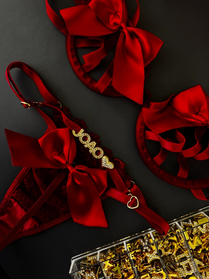 Conjunto Laço Vermelho Personalizado  - 1