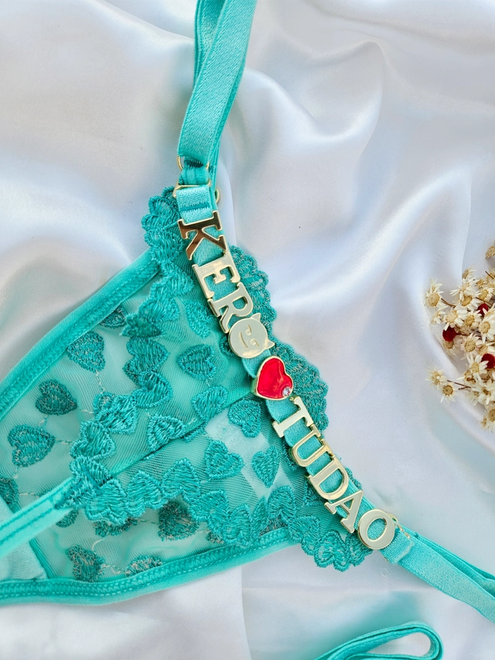 Calcinha Tiffany Coração Personalizada - 3
