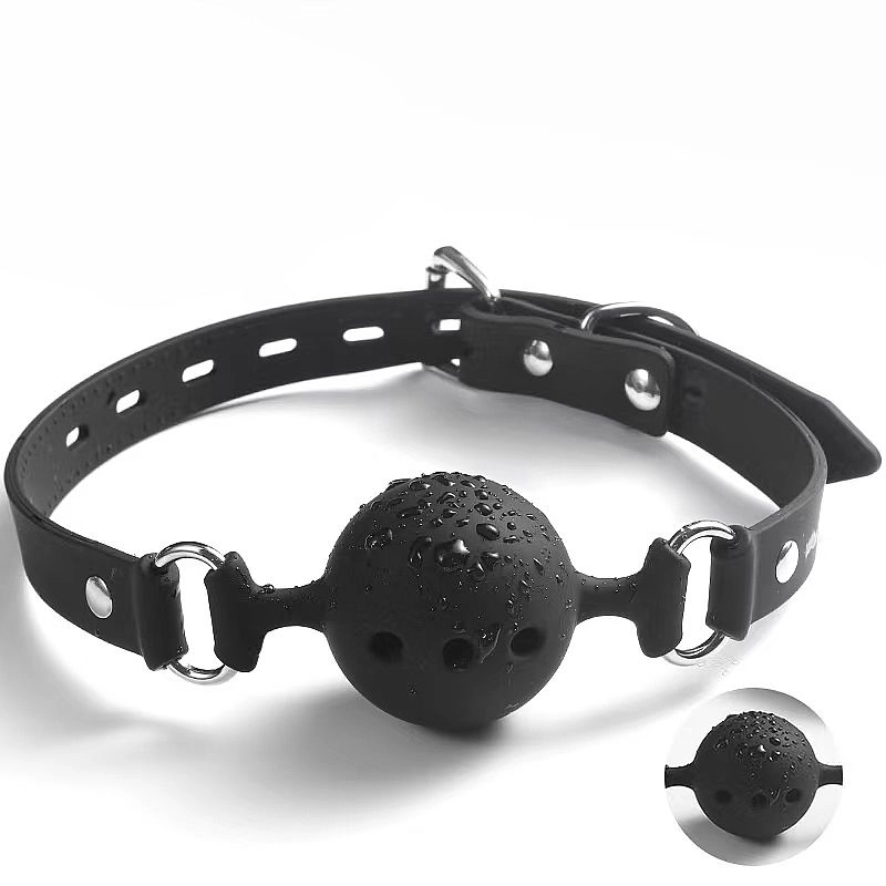 Mordaça de Silicone com Bola 4.5cm PRETO - imagem 1