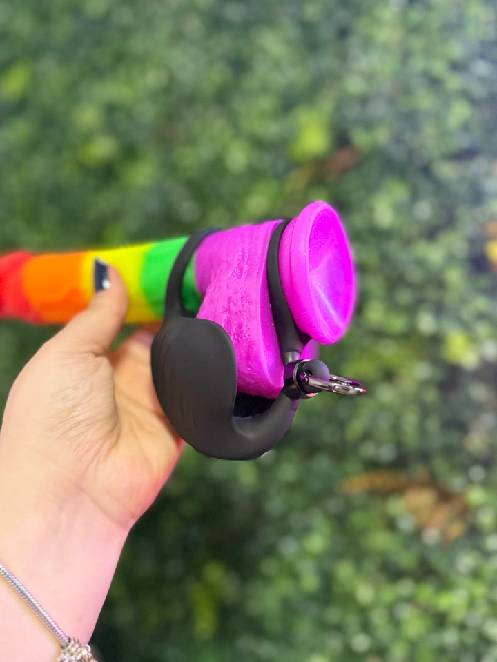 Anel Peniano Vibrador de Testículos Ajustável Silicone Super Macio  - imagem 4