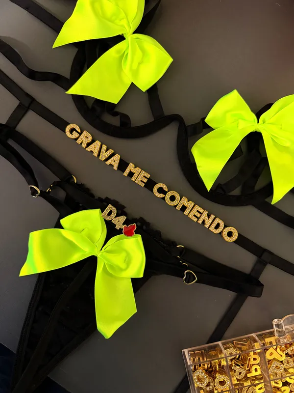 Conjunto Laço Neon Personalizado  - imagem 1