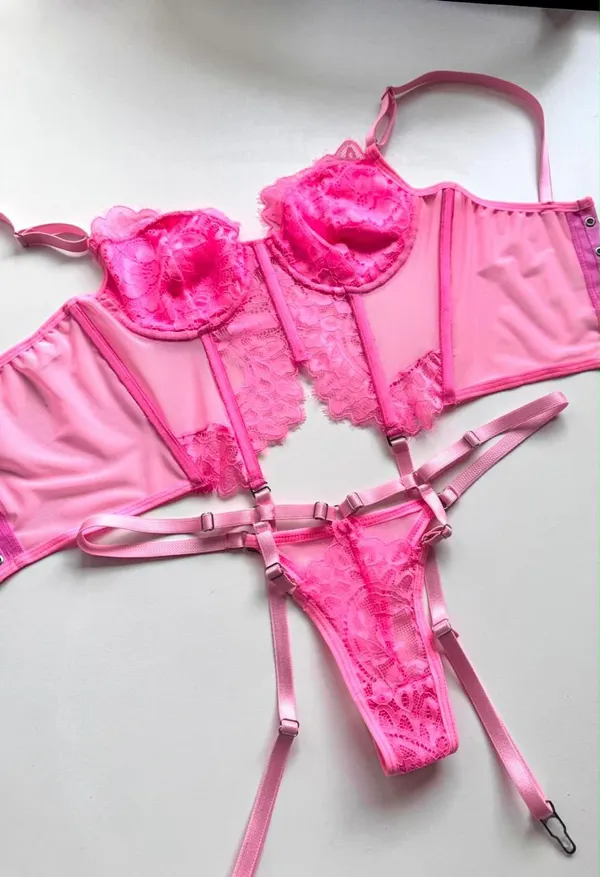 Corselet Luxo ROSA PERSONALIZADO - imagem 2