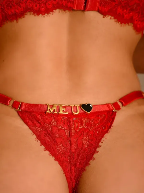 Conjunto Renda Personalizado Vermelho Eclipse - imagem 2