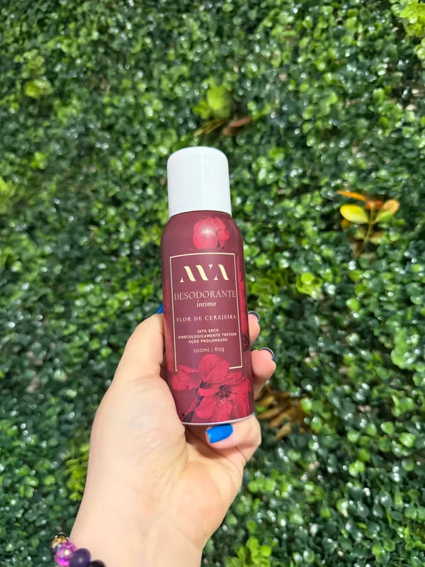 DESODORANTE ÍNTIMO COM AROMA DE FLOR DE CEREJEIRA E JATO SECO