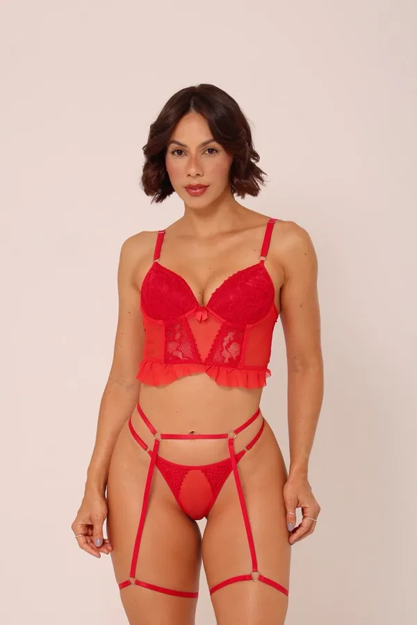 Conjunto Bell Vermelho - Completo  - imagem 1