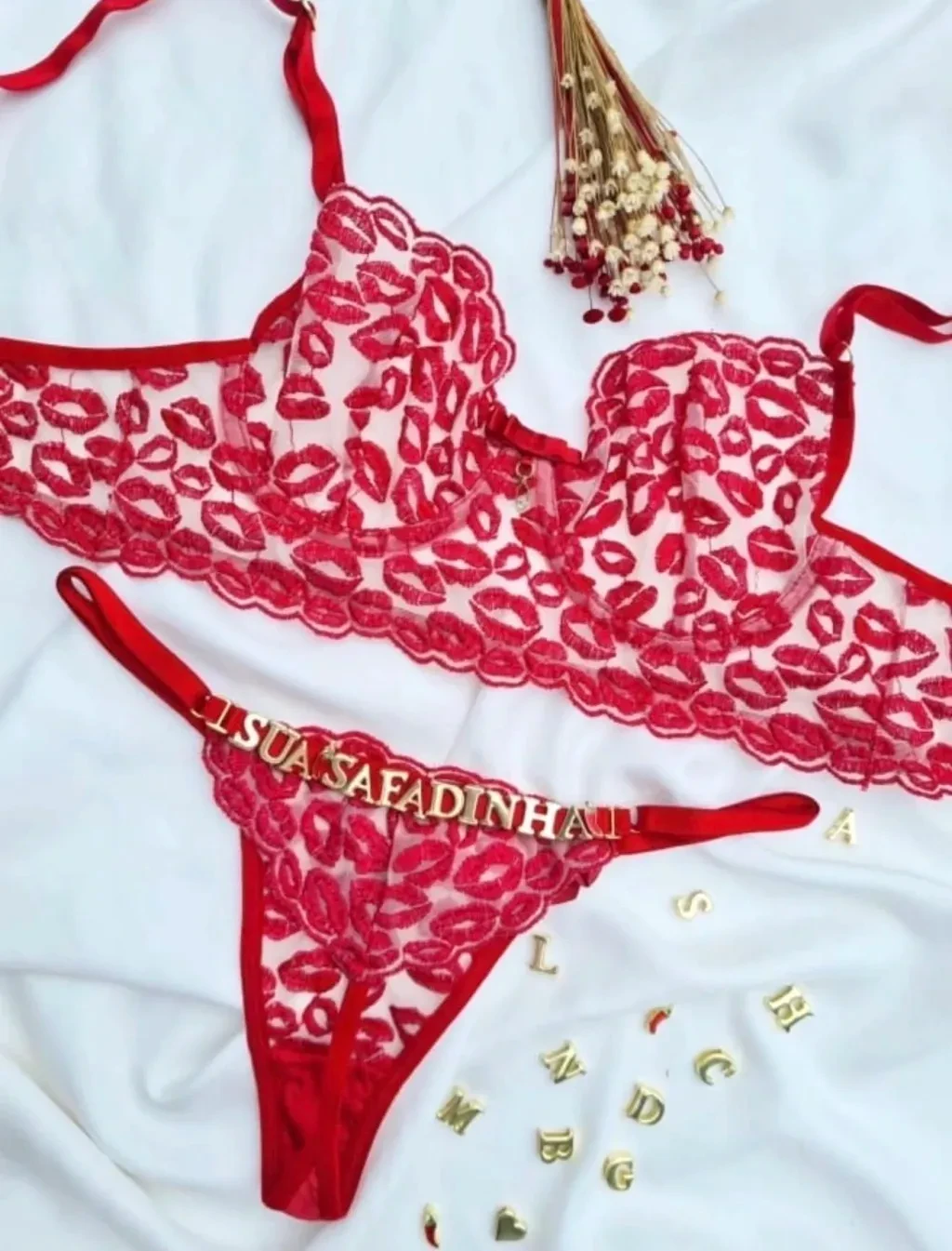 Conjunto Beijo Vermelho - 1