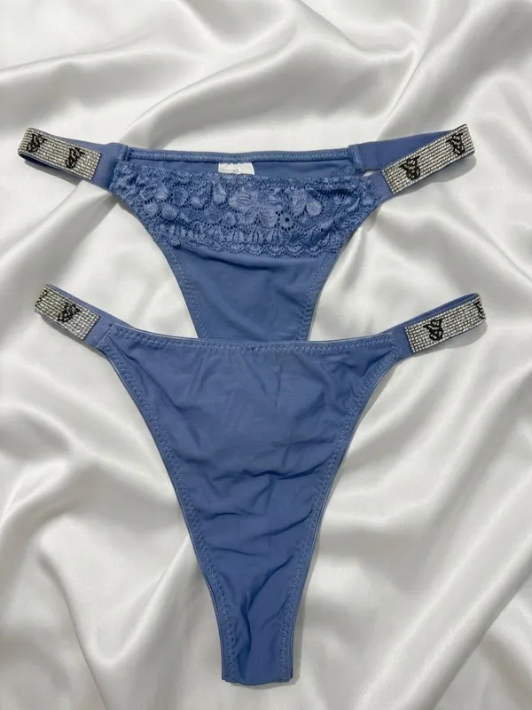 Calcinha Victoria Secrets Azul VS