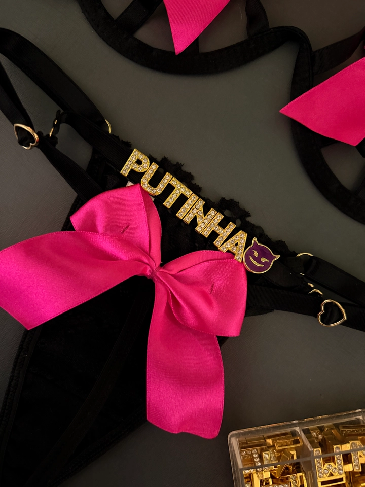Conjunto Laço Pink/Preto Personalizado - imagem 3