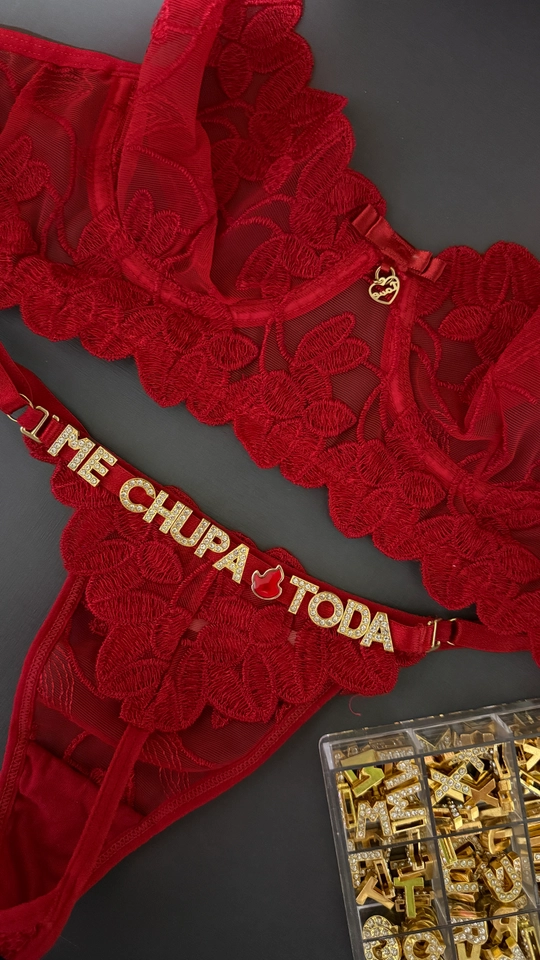 Conjunto Pétala Vermelho personalizar - 1