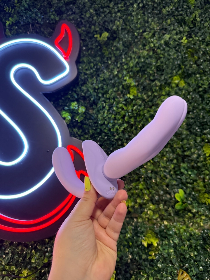 Vibrador 3 em 1 - Casal + Strapon controlado por app - 6