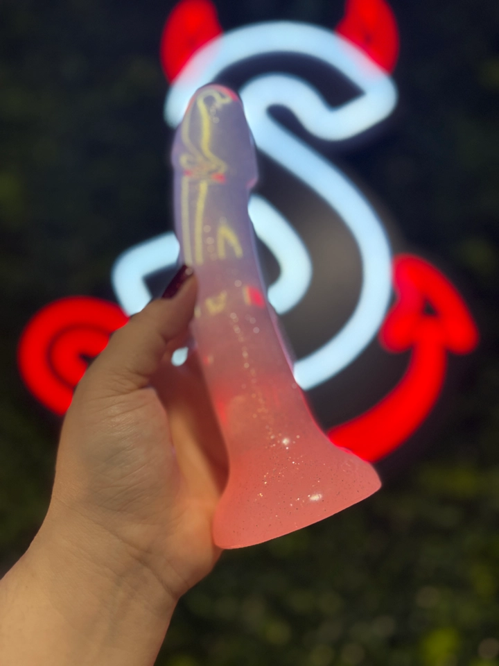 Dildo com Ventosa Star - Rosa  17,5x3,3 - 4