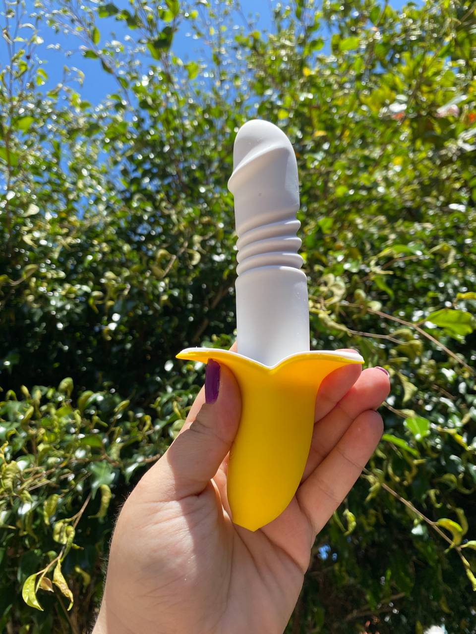 Vibrador vai e vem Banana - 1