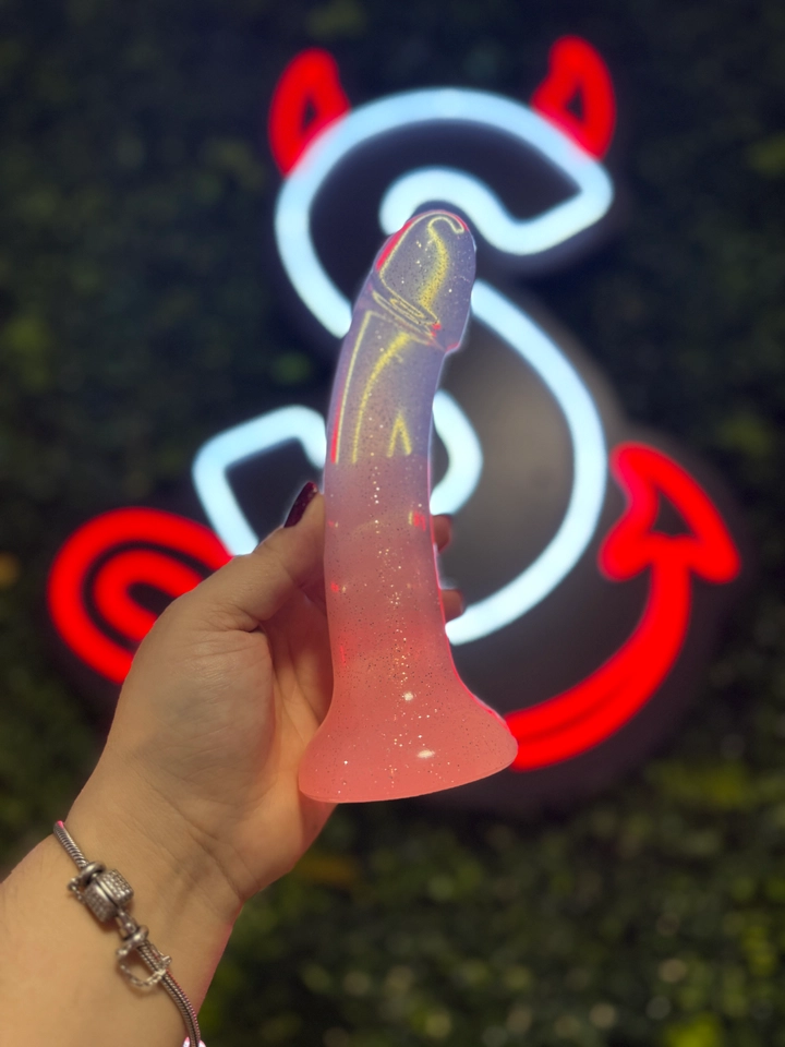 Dildo com Ventosa Star - Rosa  17,5x3,3 - 2