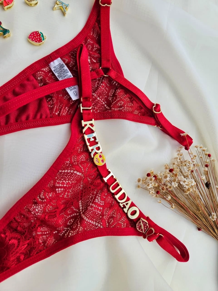 Calcinha Frente Personalizada Vermelho - 3