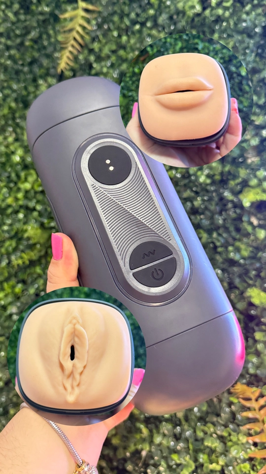 Masturbador DUPLO Realístico Cibeskyn com vibração  - 1