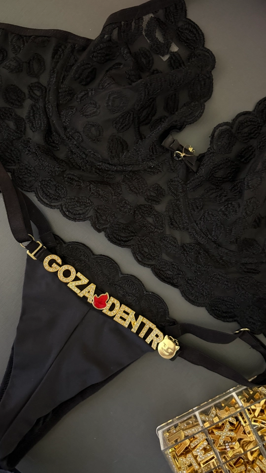 Conjunto Personalizado Preto Beijo Fio duplo  - 1