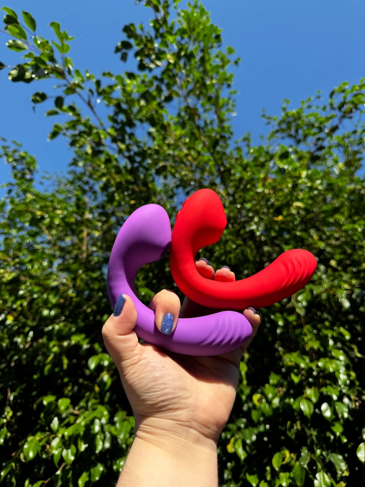 Vibrador Casal com sugador  - 1