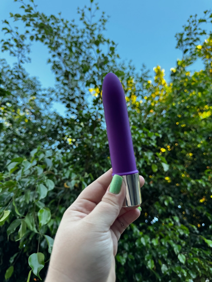 Vibrador Personal a pilha 10 vibrações AVELUDADO - imagem 2