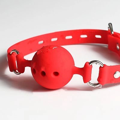 Mordaça de Silicone com Bola 4.5cm VERMELHO - imagem 1