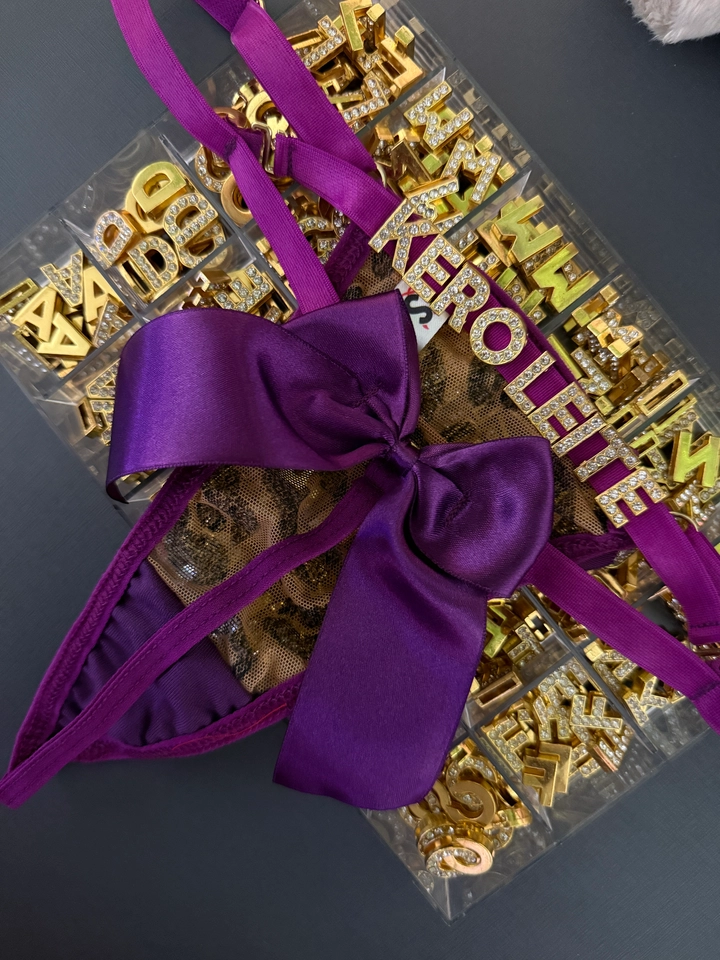 Calcinha Onça Roxo Personalizada - 1