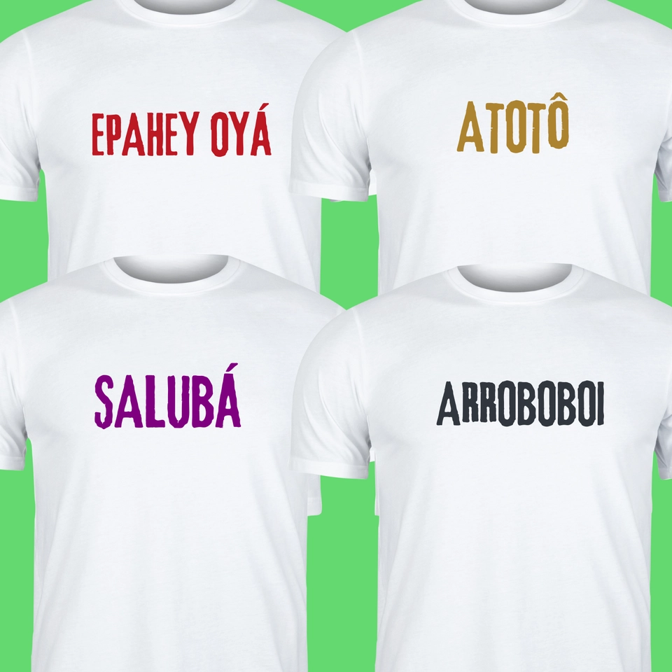 CAMISETA SAUDAÇÃO ORIXÁS - imagem 1