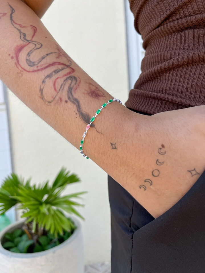 Pulseira Ária Colorida - Semijoia