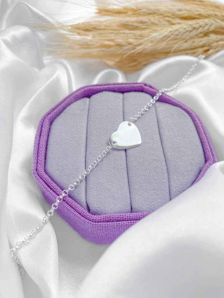 Pulseira Coração Personalizável Letra - Semijoia - imagem 1