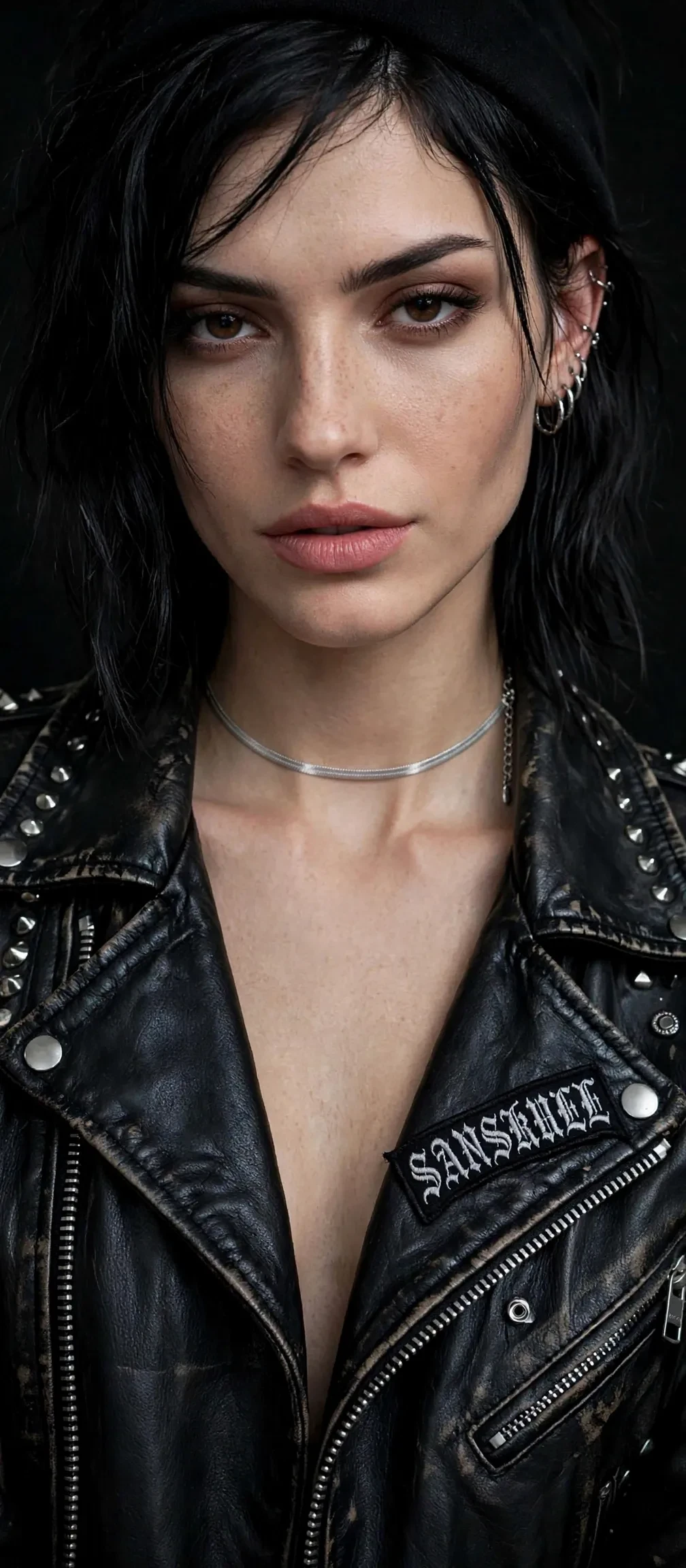 Choker Fita 38cm + Extensor 5cm Prateada - Aço Inoxidável - Ajustável - Gargantilha Brilho Espelhado SANSKULL Prime - 3