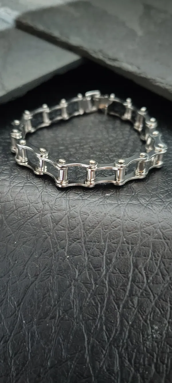 Pulseira Corrente de Moto  19cm - Elo Bike Chain Grossa - Aço Inoxidável - Unissex - SANSKULL