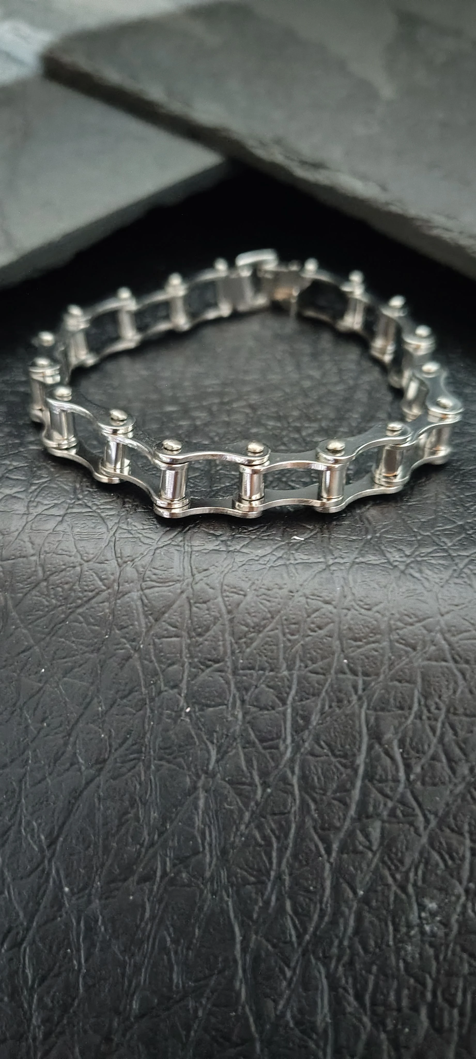 Pulseira Corrente de Moto  19cm - Elo Bike Chain Grossa - Aço Inoxidável - Unissex - SANSKULL - 1