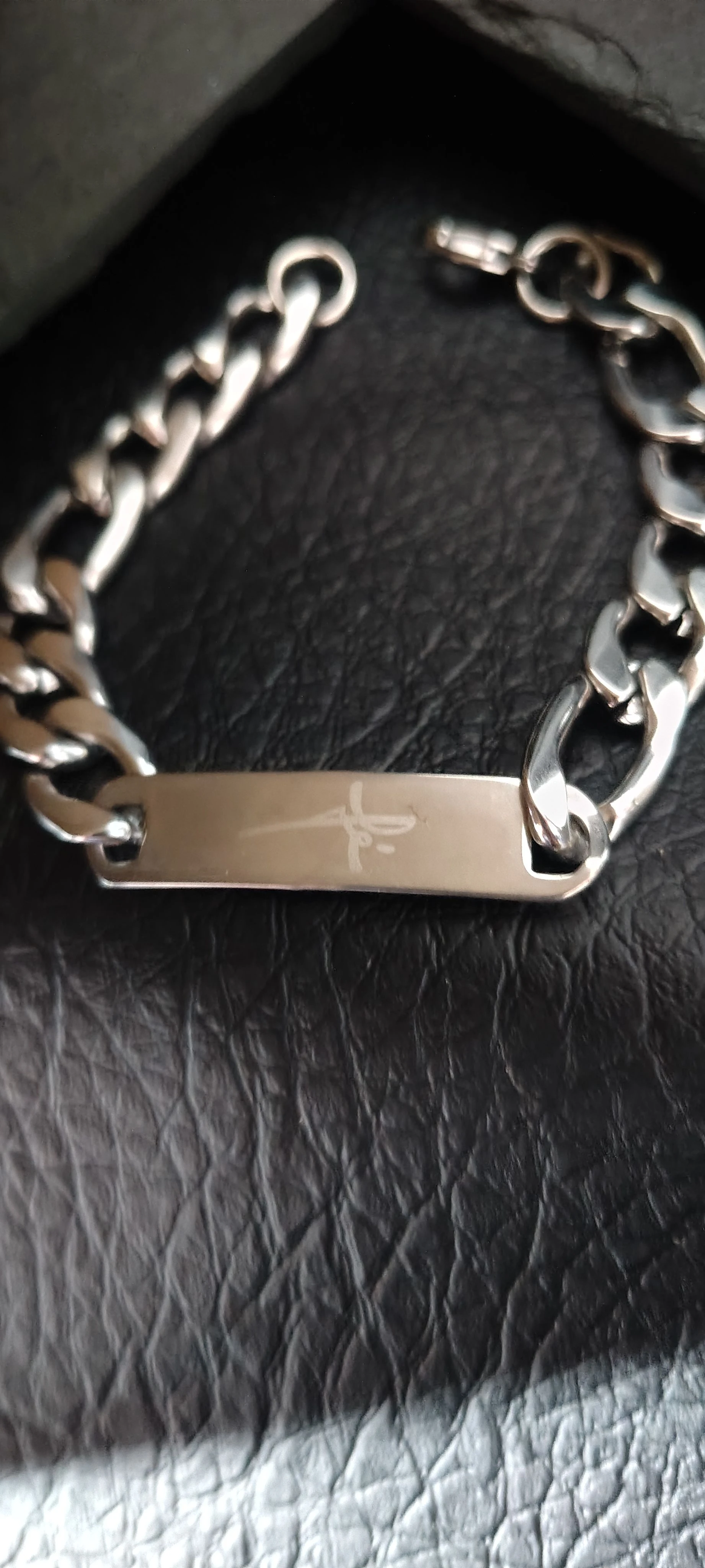 Pulseira Masculina Elo Cubano com Placa Fé 19cm - Aço Inoxidável Prata - SANSKULL - 2