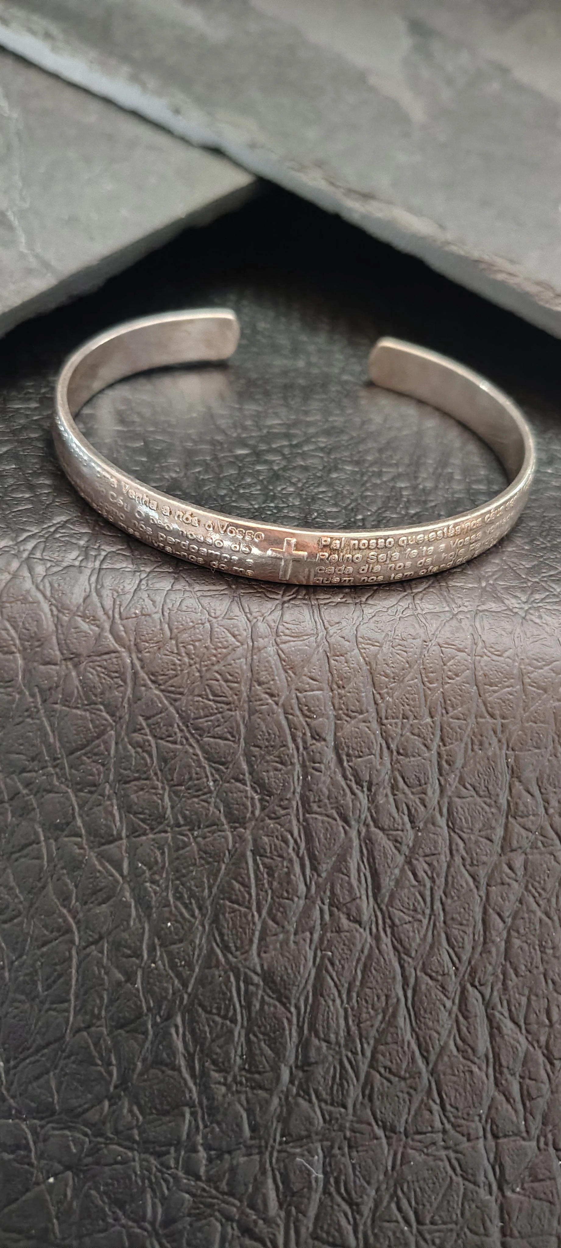 Bracelete Masculino Pai Nosso em Aço Inoxidável - Fé e Atitude SANSKULL - 2