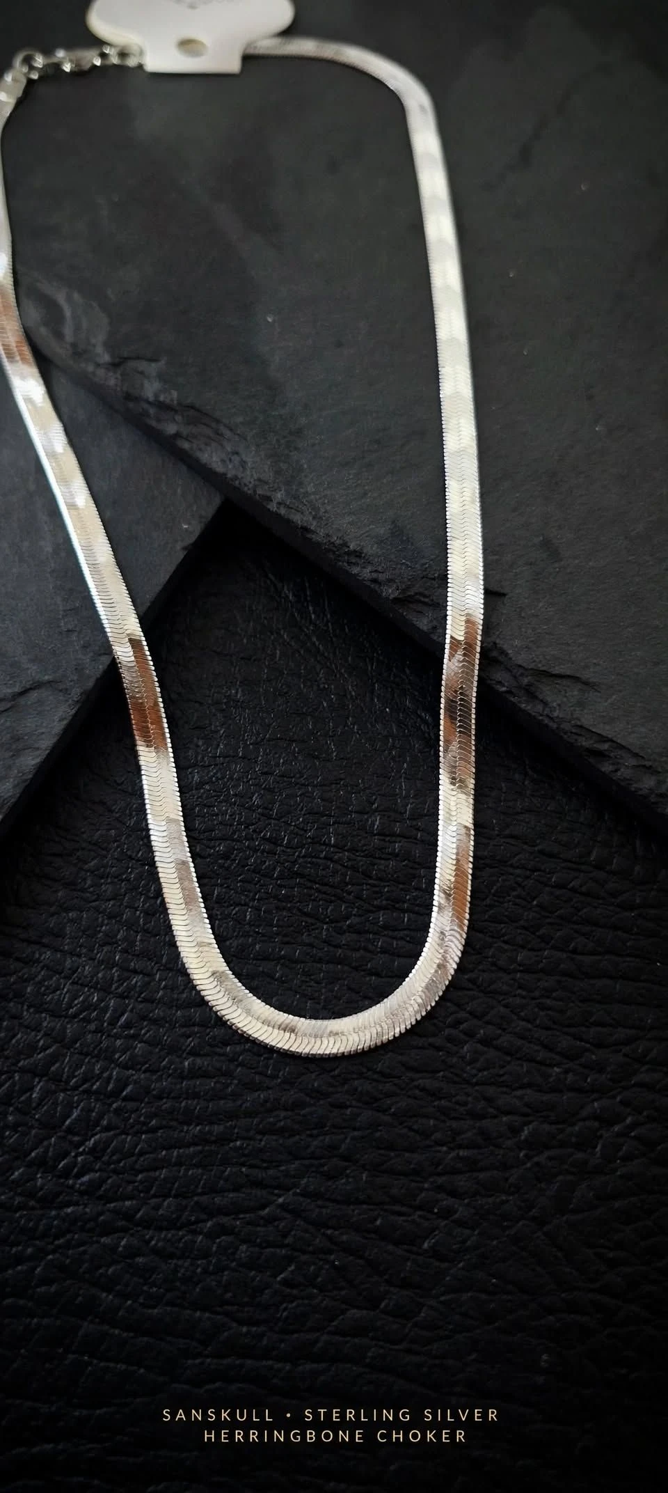 Choker Malha Cobra Escamada 40cm - Aço Inox Prata - SANSKULL - 1