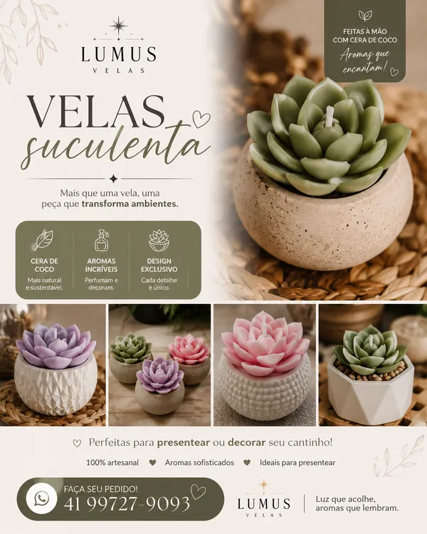 Velas Aromáticas 🌵 Suculentas