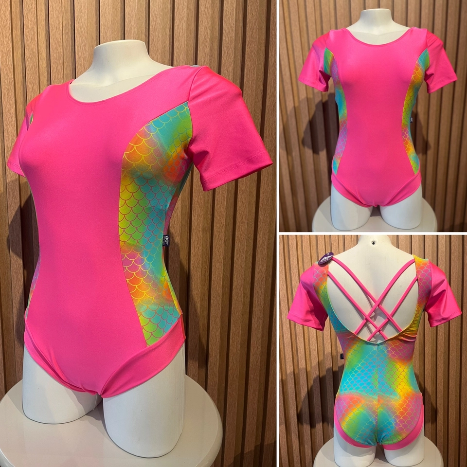 Body Manguinhas Rosa Sereia - 2