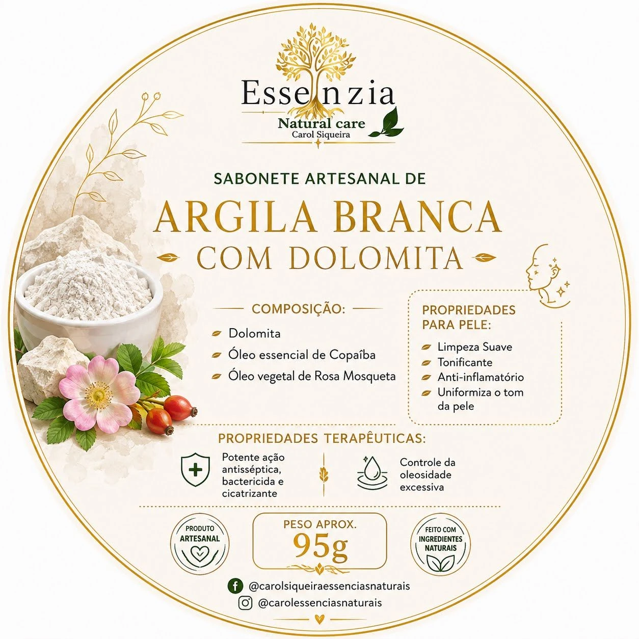 Sabonete de Argila Branca  - 5