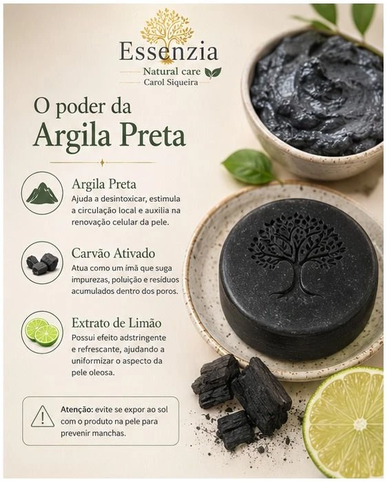 Sabonete de Argila Preta com Carvao Ativado - 2
