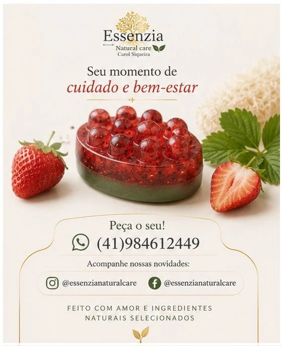 Sabonete Massageador Morango c/ bucha  - 5