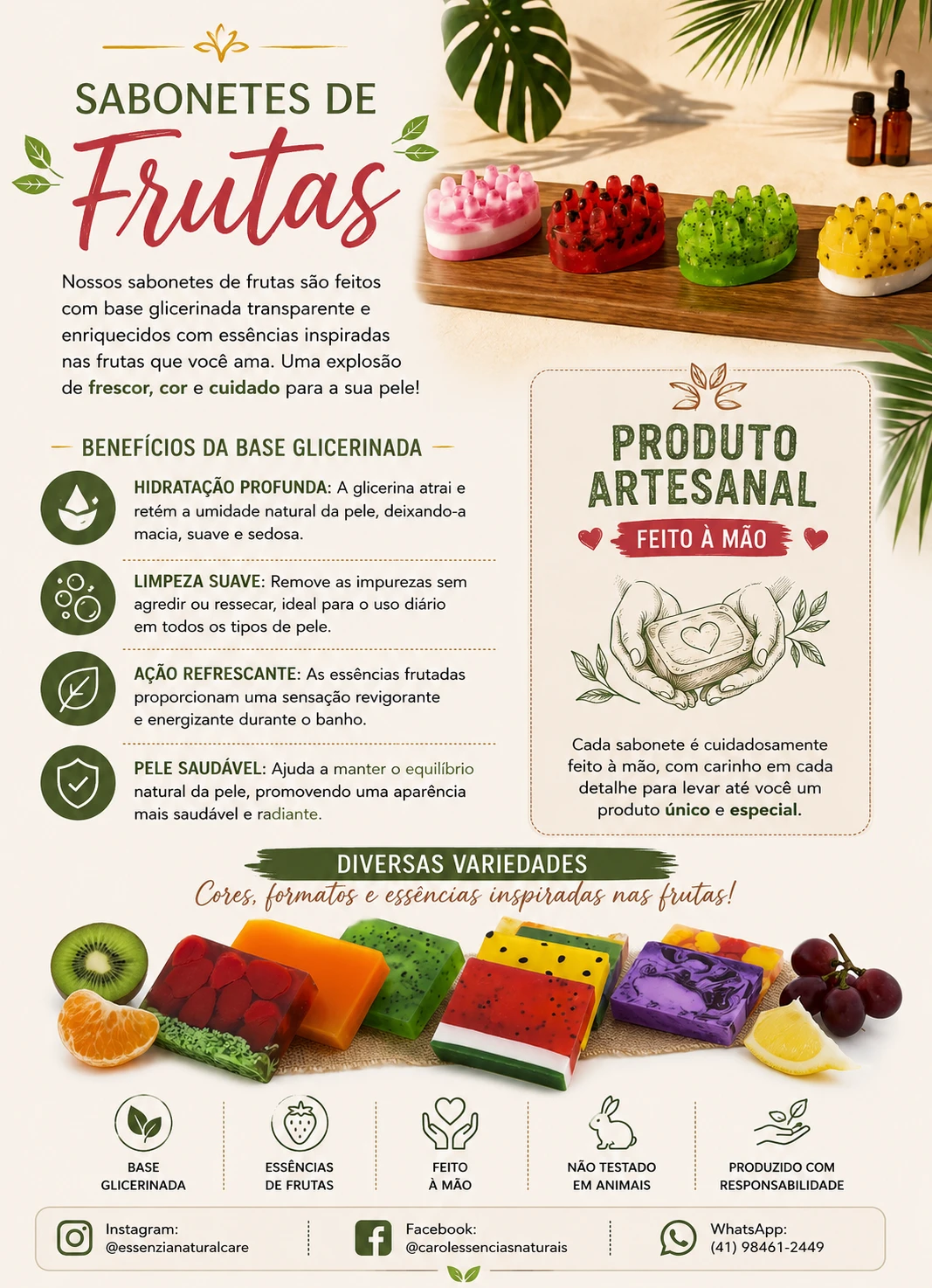 Sabonete Massageador de Frutas - 1