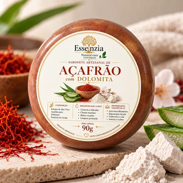 Sabonete de Açafrão com Dolomita 85gr