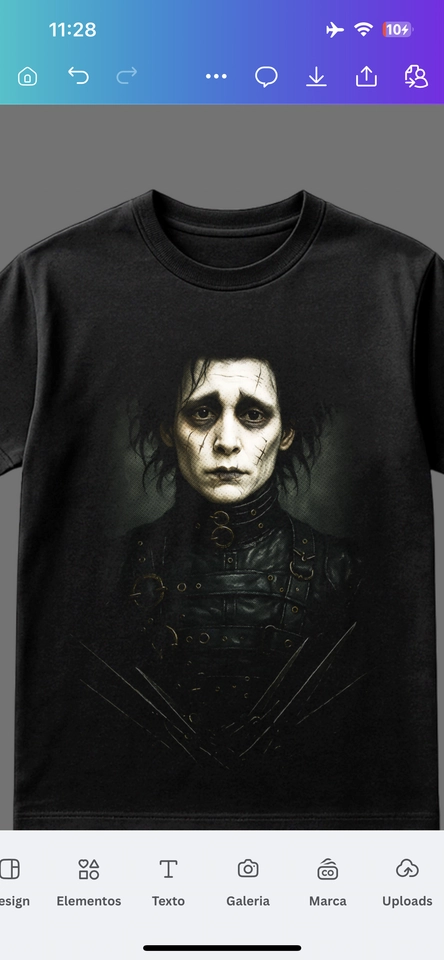 Camiseta Edward, Mãos de Tesoura (DTF) - imagem 1